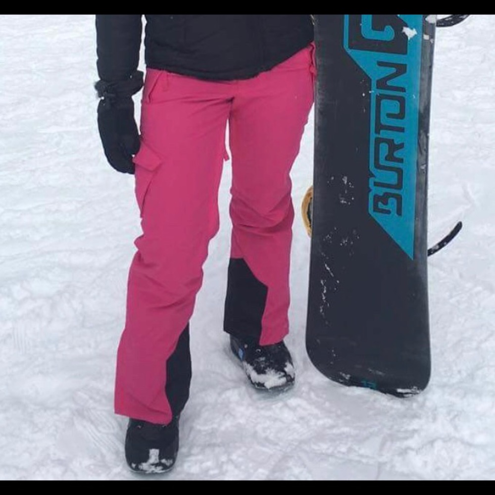 Pink snowboarding pants